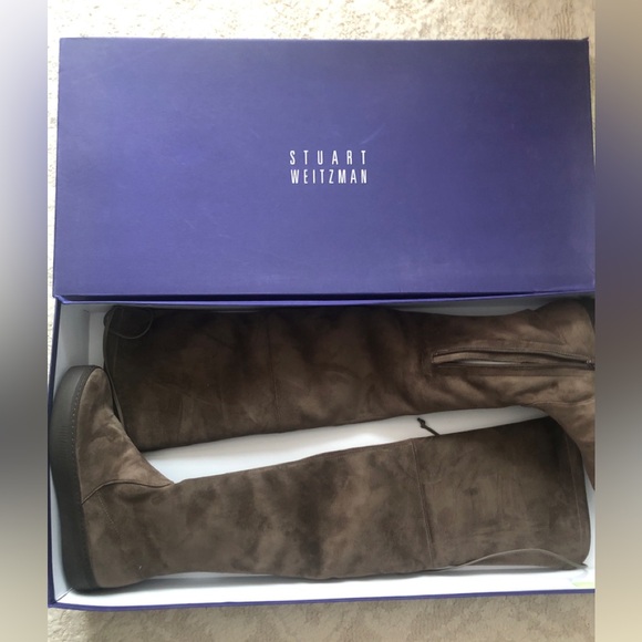 Stuart Weitzman  PLAYTIME Over The Knee Boot Thigh High Brown Suede - Picture 5 of 8